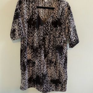 H by Halston Black and White Dress